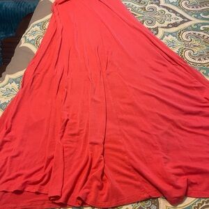 Used orange maxi skirt